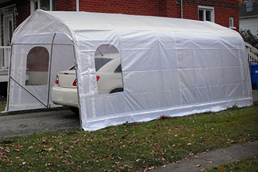 Temporary shed with steel framwork and waterproof film Temporary shed with steel framwork and waterproof film
